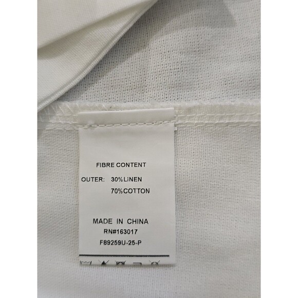 Princess Polly Womens Lilitina Top White Size US 4 New Linen Blend Open Back - Picture 8 of 10